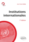 Image for Institutions internationales - 7e edition