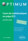 Image for Cours de maths en prepa ECS 1re annee