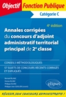 Image for Annales corrigees du concours d&#39;adjoint administratif territorial principal de 2e classe - 4e edition