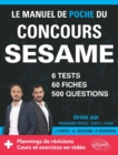 Image for Le Manuel de POCHE du concours SESAME (ecrits + oraux) - 60 fiches, 6 tests, 500 questions + corriges en video - Edition 2020
