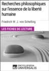 Image for Recherches philosophiques sur l&#39;essence de la liberte humaine de Schelling: Les Fiches de lecture d&#39;Universalis