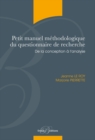 Image for Petit manuel methodologique du questionnaire de recherche - De la conception a l&#39;analyse