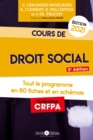 Image for Cours de droit social 2021: Tout le programmes en fiches et en schemas