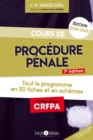 Image for Cours de procédure pénale 2024-2025: Tout le programme en fiches et en schemas