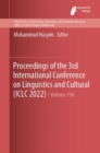 Image for Proceedings of the 3rd International Conference on Linguistics and Cultural (ICLC 2022)