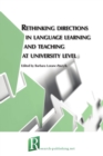 Image for Rethinking directions in language learning and teaching at university level