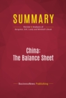 Image for Summary of China: The Balance Sheet - What the World Needs to Know Now about the Emerging Superpower. - The Center for Strategic and International Studies and the Institute for International Economics