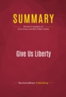 Image for Summary of Give Us Liberty: A Tea Party Manifesto - Dick Armey and Matt Kibbe