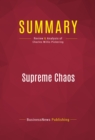 Image for Summary of Supreme Chaos: The Politics of Judicial Confirmation and the Culture War - Charles Willis Pickering