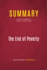Image for Summary of The End of Poverty: Economic Possibilities For Our Time - Jeffrey D. Sachs