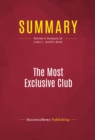 Image for Summary of The Most Exclusive Club: A Modern History of the United States Senate - Lewis L. Gould