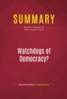 Image for Summary of Watchdogs of Democracy? The Waning Washington Press Corps and How It Has Failed the Public - Helen Thomas