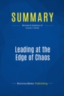 Image for Summary: Leading At The Edge Of Chaos - Daryl Conner: How To Create The Nimble Organization