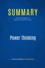 Image for Summary: Power Thinking - John Mangieri and Cathy Block: How The Way You Think Can Change The Way You Lead
