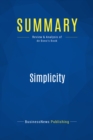 Image for Summary: Simplicity - Edward Debono: An Elegant and Powerful Business Concept