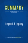Image for Summary : Legend &amp; Legacy - Robert J. Serling: The Story of Boeing and Its People