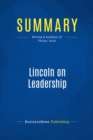 Image for Summary : Lincoln on Leadership - Donald T. Phillips: Executive Strategies For Tough Times