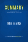 Image for Summary : Mba in a Box - Joel Kurtzman, Glenn Rifkin &amp; Victoria Griffith: Practical Ideas From The Best Brains In Business