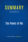 Image for Summary : The Power of We - Jonathan Tisch and Karl Weber: Succeeding Through Partnerships