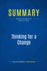 Image for Summary : Thinking for a Change - John Maxwell: 11 Ways Highly Successful People Approach Life and Work