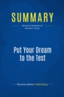 Image for Summary : Put Your Dream To The Test - John Maxwell: 10 Questions to Help You See It and Seize It
