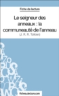 Image for Le seigneur des anneaux : la communeaute de l&#39;anneau: Analyse complete de l&#39;A uvre