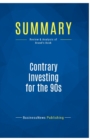Image for Summary : Contrary Investing for the 90s: Review and Analysis of Brand&#39;s Book