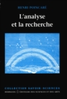 Image for L&#39;Analyse et la recherche