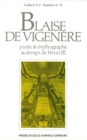 Image for Blaise de Vigenere, poete et mythographe au temps de Henri III