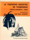 Image for Le Troisieme Registre De Tadoussac: Miscellaneorum Liber