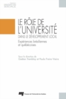 Image for Le Role De L&#39;universite Dans Le Developpement Local: Experiences Bresiliennes Et Quebecoises