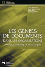 Image for Les Genres De Documents Dans Les Organisations: Analyse Theorique Et Pratique