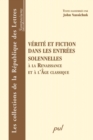 Image for Verite Et Fiction Dans Les Entrees Solennelles
