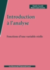 Image for Introduction a l&#39;analyse. Fonctions d&#39;une variable reelle