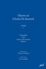 Image for  uvres de Charles De Koninck, Tome I. Vol. 1: Philosophie de la nature et des sciences: Etudes en hommage a Pierre Hadot