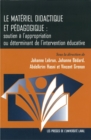 Image for Materiel didactique et pedagogique: Soutien a l&#39;appropriation ou determinant de l&#39;intervention educative