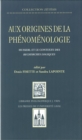 Image for Aux origines de la phenomenologie: Husserl et le contexte des recherches logiques