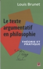 Image for Le texte argumentatif en philosophie