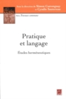 Image for Pratique et langage