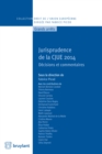 Image for Jurisprudence De La Cjue 2014: Decisions Et Commentaires