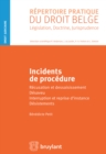 Image for Incidents de procedure