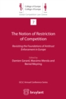 Image for Notion of Restriction of Competition: Revisiting the Foundations of Antitrust Enforcement in Europe.