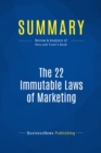 Image for Summary: The 22 immutable laws of marketing - Al Ries and Jack Trout: Violate Them At Your Own Risk