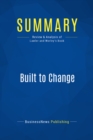 Image for Summary: Built to Change - Edward Lawler III and Chistopher Worley