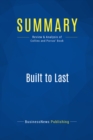 Image for Summary: Built to Last - James Collins and Jerry Porras