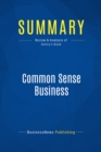 Image for Summary: Common Sense Business - Steve Gottry