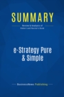 Image for Summary: e-Strategy Pure &amp; Simple - Michel Robert and Bernard Racine
