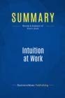 Image for Summary: Intuition At Work - Gary Klein