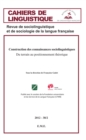 Image for Construction des connaissances sociolinguistique: Du terrain au positionnement theorique - 2012 - 38.2