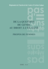 Image for De La Question De Genre Au Droit a L&#39;egalite